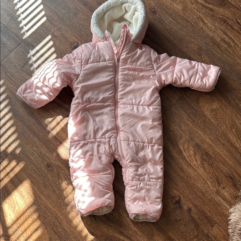 Cozy Pink Baby Snowsuit